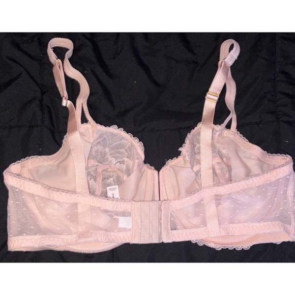 Auden Pink Lace Full Figure Unlined Balconette Underwire Bra,  40D - Picture 3 of 6